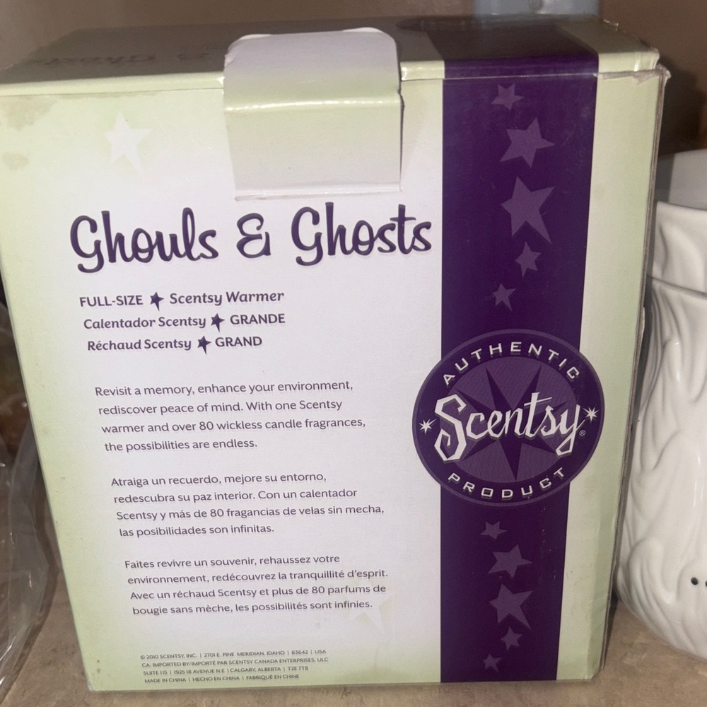 Scentsy White Ceramic Warmer Ghouls and Ghosts - Picture 9 of 11